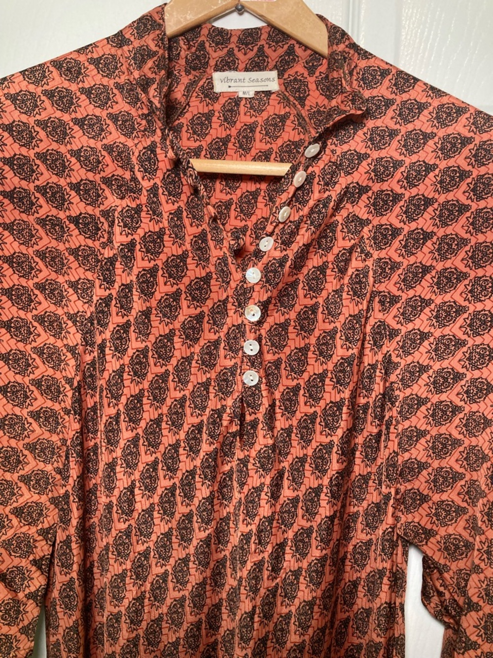 Boho Maxi Dress in Rust Pattern - Picture 2 of 9